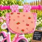 Preview: Lenkertasche Erdbeere für Kinderfahrrad Laufrad und Roller