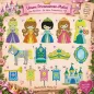 Preview: Handtuch 30 × 50 cm mit Prinzessin und Wunschnamen bestickt