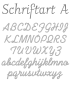 Preview: Schreibschrift Schriftart Muster A