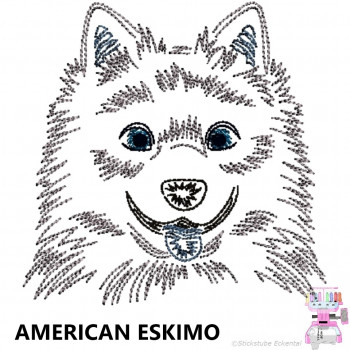 Impfausweishülle mit American Eskimo
