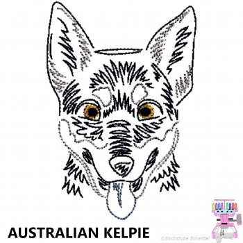 Impfausweishülle mit Australian Kelpie