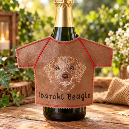 Flaschen-Shirt mit Beagle Motiv als Geschenkidee