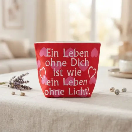 Stoffkorb Ein Leben ohne Dich aus Baumwolle