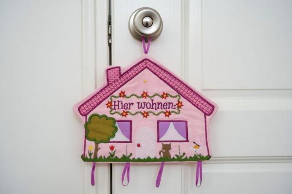 Türanhänger Hier wohnen