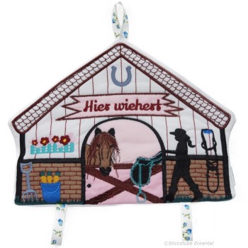 Haustürschild Hier wiehert