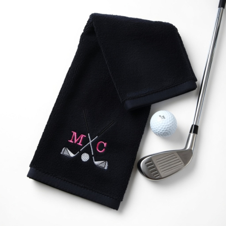 Golfhandtuch mit Namen bestickt