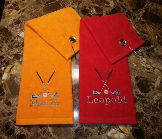 Golfhandtuch mit Namen