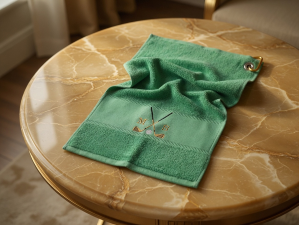 Personalisierte Golfhandtücher mit Initialen