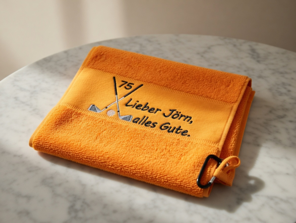 Preview: Golfhandtuch mit Karabiner Geburtstagsgeschenk