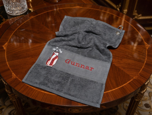 Preview: Golfhandtuch mit Namen