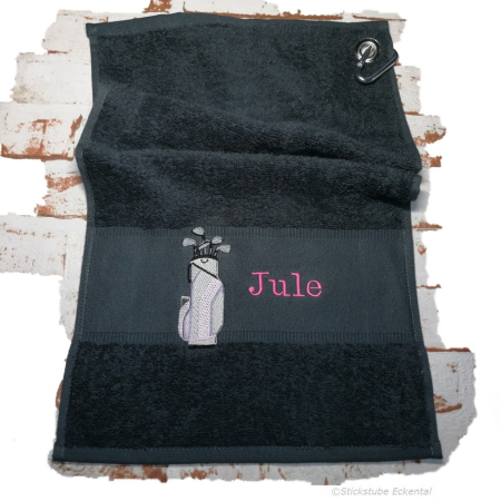 Golfschlägertuch mit Namen personalisiert