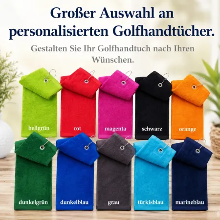Preview: Handtuch Golfschläger mit Namen oder Initialen besticken lassen