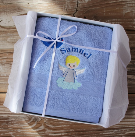 Preview: Taufhandtuch mit Name