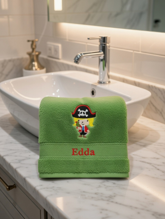 Kinderhandtuch mit Piratin