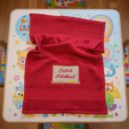Handtuch Endlich Schulkind