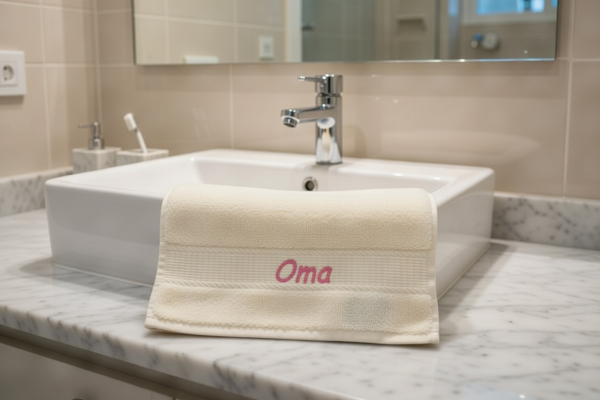 Handtuch mit Name Oma