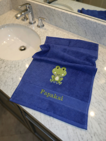 Preview: Frosch Handtuch mit Namen