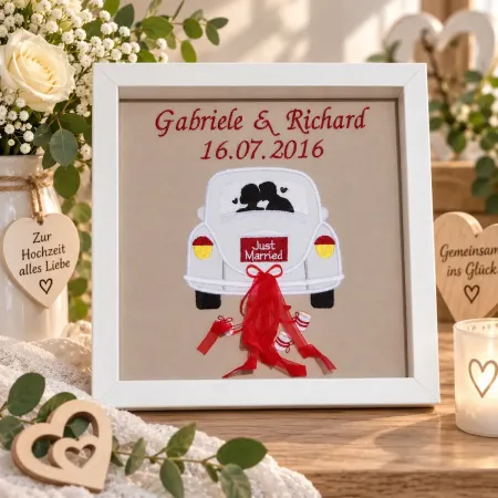 Bilderrahmen Hochzeit als besonderes Geldgeschenk für das Brautpaar