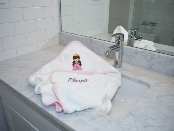 Kapuzenhandtuch mit Name