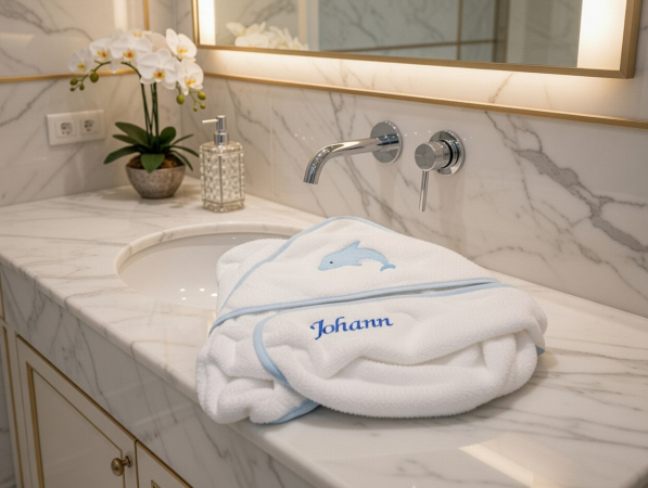 Kapuzenhandtuch mit Namen