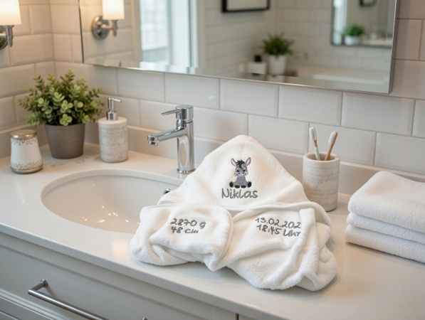 Kapuzenhandtuch mit Namen