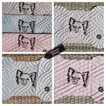 Preview: Kissen mit Chihuahua bestickt