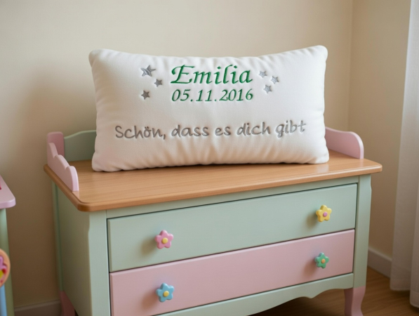Geburtskissen Taufkissen Geburtstagskissen
