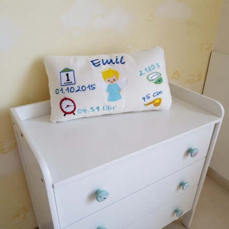 Taufkissen Geburtskissen Geburtstagskissen