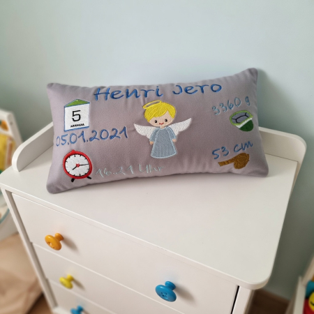 Preview: Taufkissen Geburtskissen Geburtstagskissen