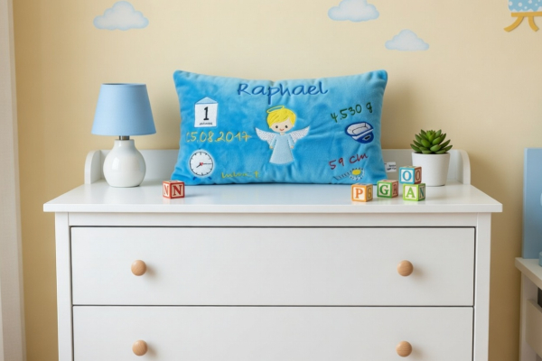 Preview: Taufkissen Geburtskissen mit Name