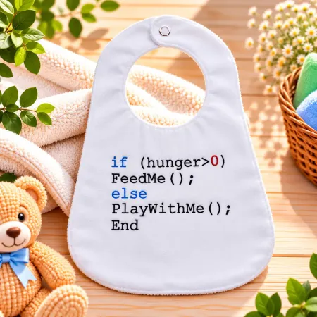 Baby Lätzchen if hunger FeedMe mit lustigem Computer Spruch