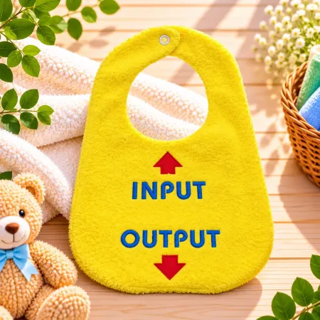 Baby Lätzchen INPUT OUTPUT mit lustigem Spruch