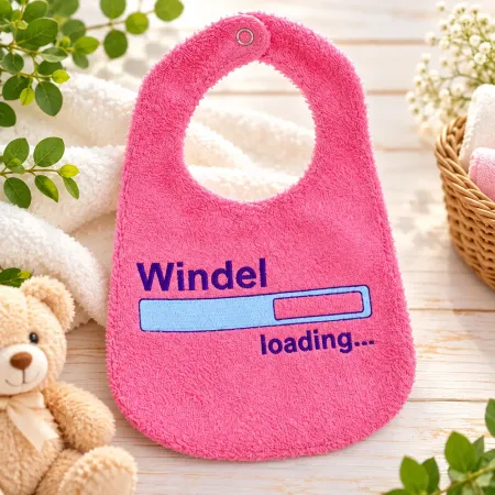 Lustiges Baby Lätzchen mit Spruch Windel loading