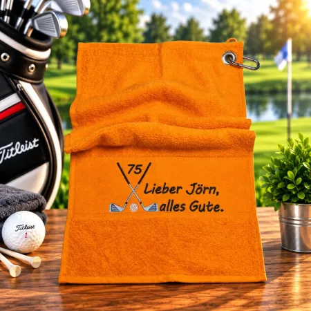 Golfhandtuch Geschenkidee Golfer mit Namen