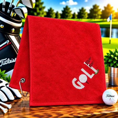 Golfhandtuch Rot