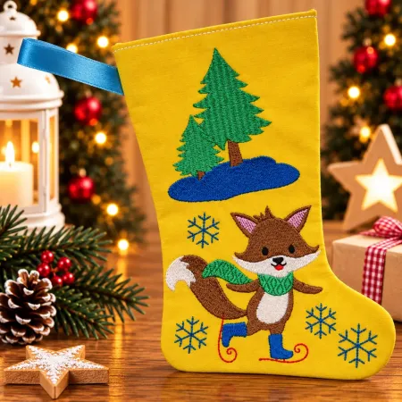 Nikolausstiefel Fuchs Größe S bestickt Weihnachtsdeko