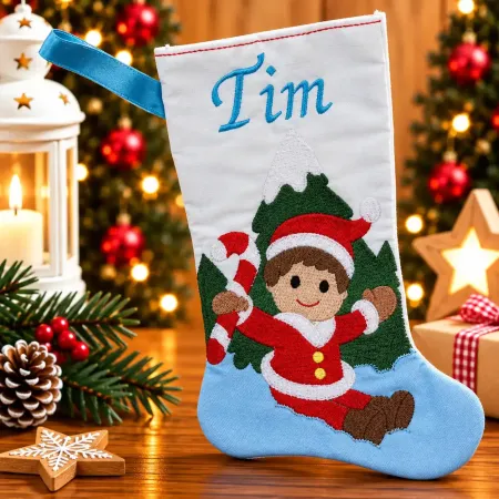 Nikolausstiefel Größe S mit Name Tim