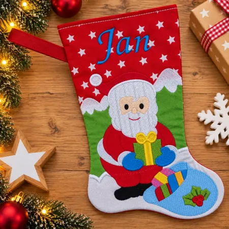 Nikolausstiefel Nikolaus Größe S mit Name Jan