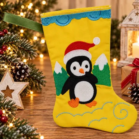 Nikolausstiefel Pinguin Größe S aus Baumwolle