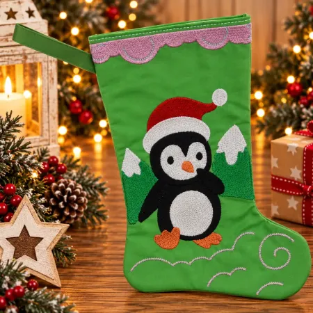 Nikolausstiefel Pinguin Größe S aus Baumwolle