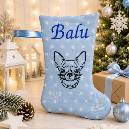 Nikolausstiefel Chihuahua mit Name Balu