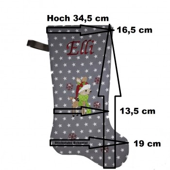 Nikolausstiefel mit Namen besticken lassen