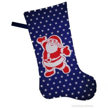 Nikolausstiefel Weihnachtsmann  dunkelblau