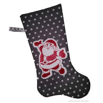 Nikolausstiefel Weihnachtsmann  grau
