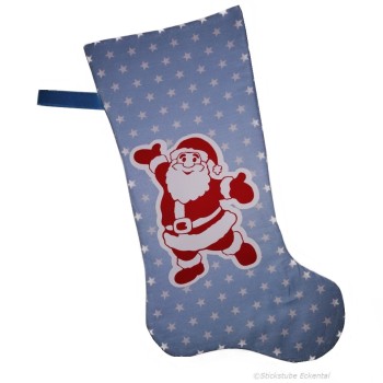 Nikolausstiefel Weihnachtsmann  hellblau