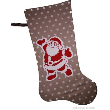 Nikolausstiefel Weihnachtsmann  hellbraun