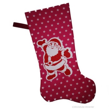 Nikolausstiefel Weihnachtsmann  pink