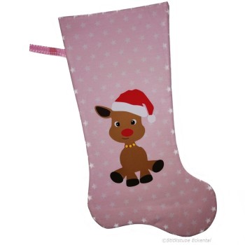 Nikolaussstiefel Rentier rosa