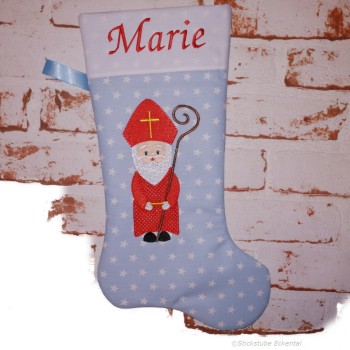 Bischof Weihnachtstrumpf mit Wunschname