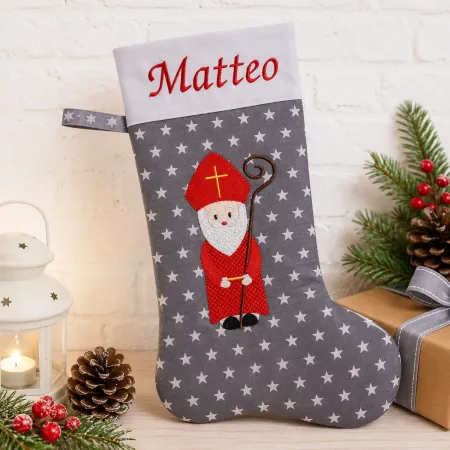 Nikolausstiefel Bischof XXL mit Name